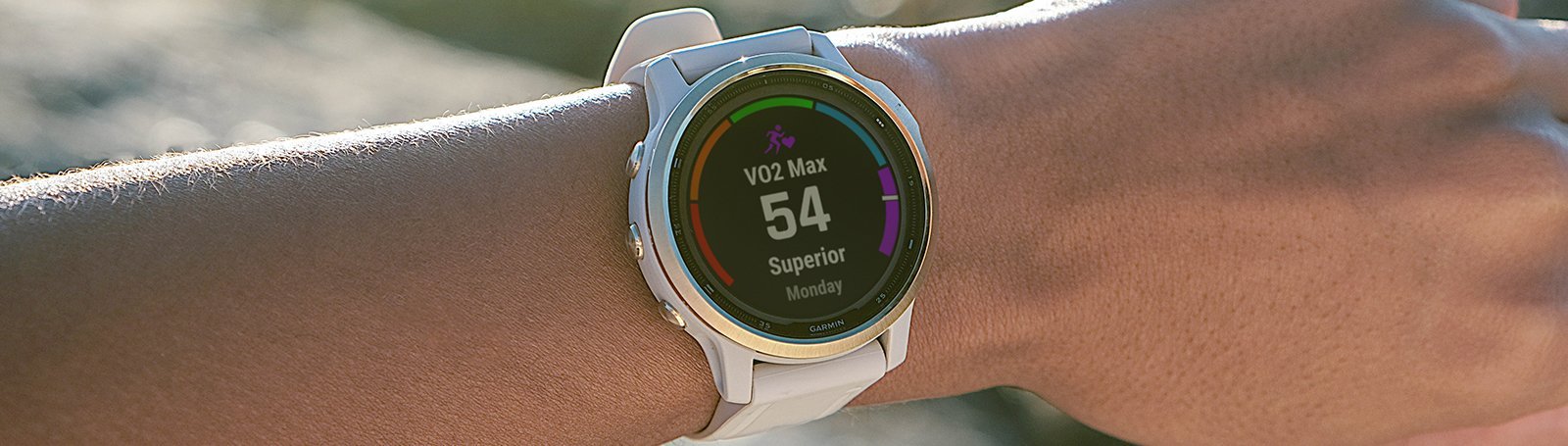 Chytré hodinky GARMIN fenix 6S PRO Solar LightGoldSuede Band MAPMusic