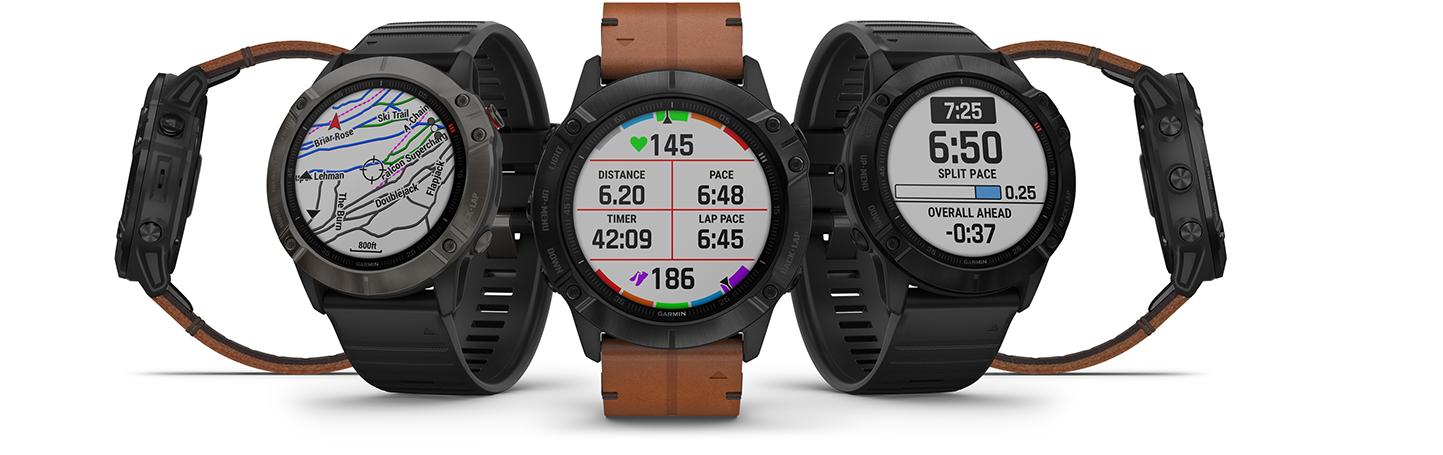 Chytré hodinky GARMIN fenix 6X PRO Sapphire GrayDLCBlack Band MAPMusic