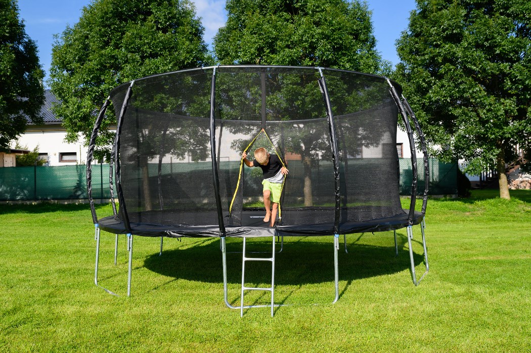 Trampolína G21 SpaceJump 430 cm černá black