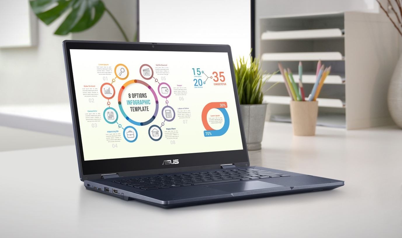 ASUS ExpertBook B340214'''' IPS Touchi51135G7 4C8T16GB512GB SSDCRFPRW10PBlack2Y PUR