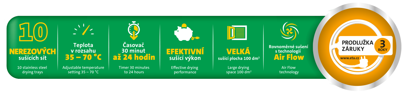 Sušička ovoce ETA Vital Air II 2302 90000