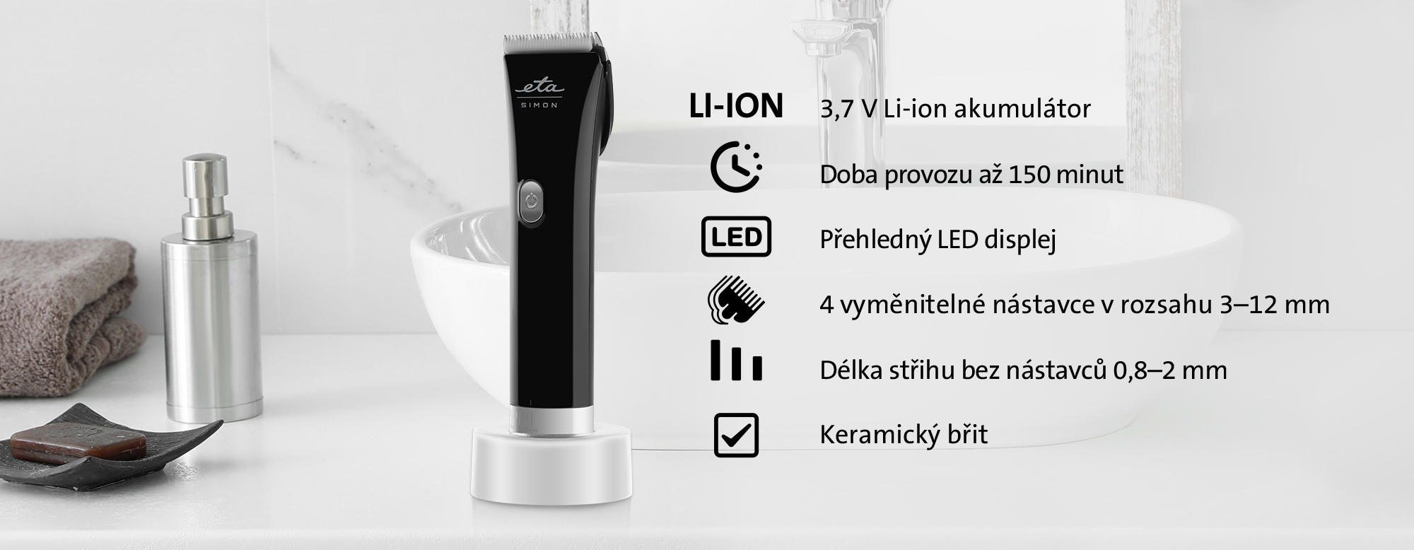 Zastřihávač vlasů ETA Simon 7341 90000