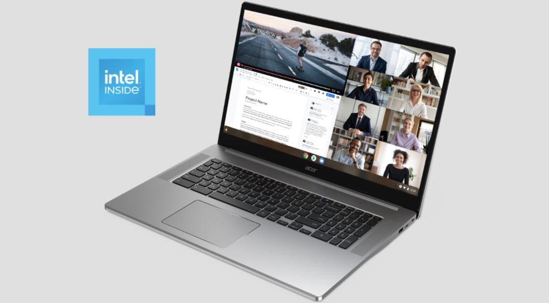 Notebook ACER Chromebook 317 CB3171HP6L9 stříbrný silver