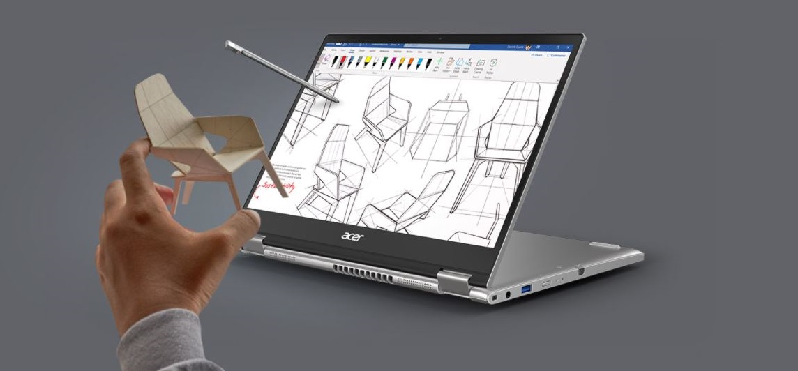 Notebook ACER Spin 3 SP31351N55S5 2 in 1 stříbrný silver