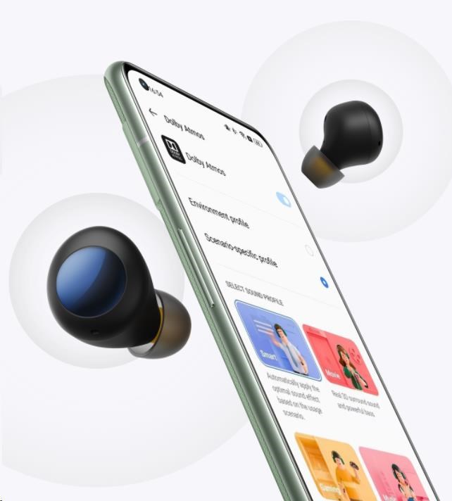 Bezdrátová sluchátka REALME Buds Q2s zelený green