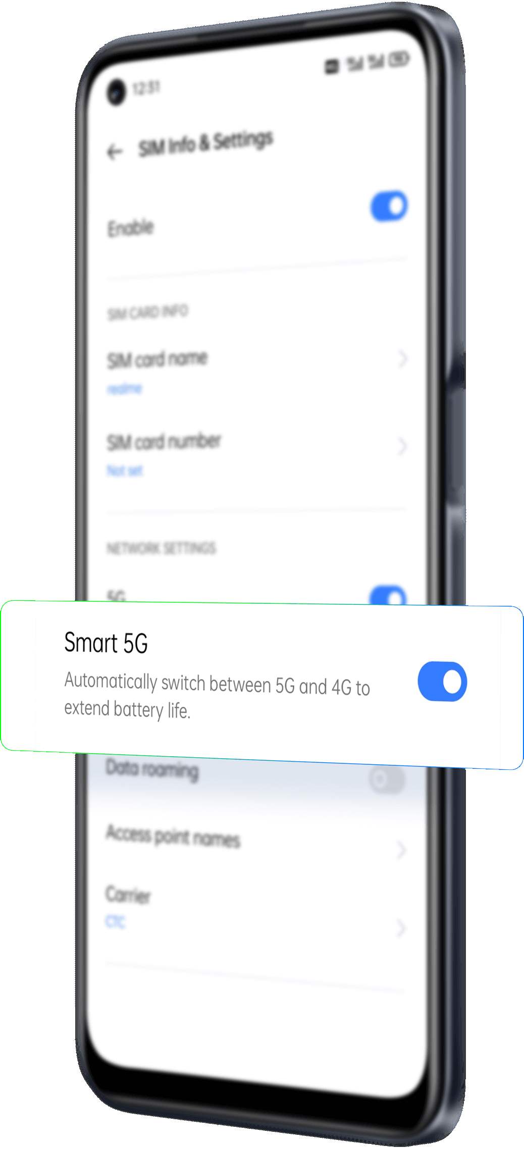 Mobilní telefon REALME 8 5G 4GB64GB modrý blue