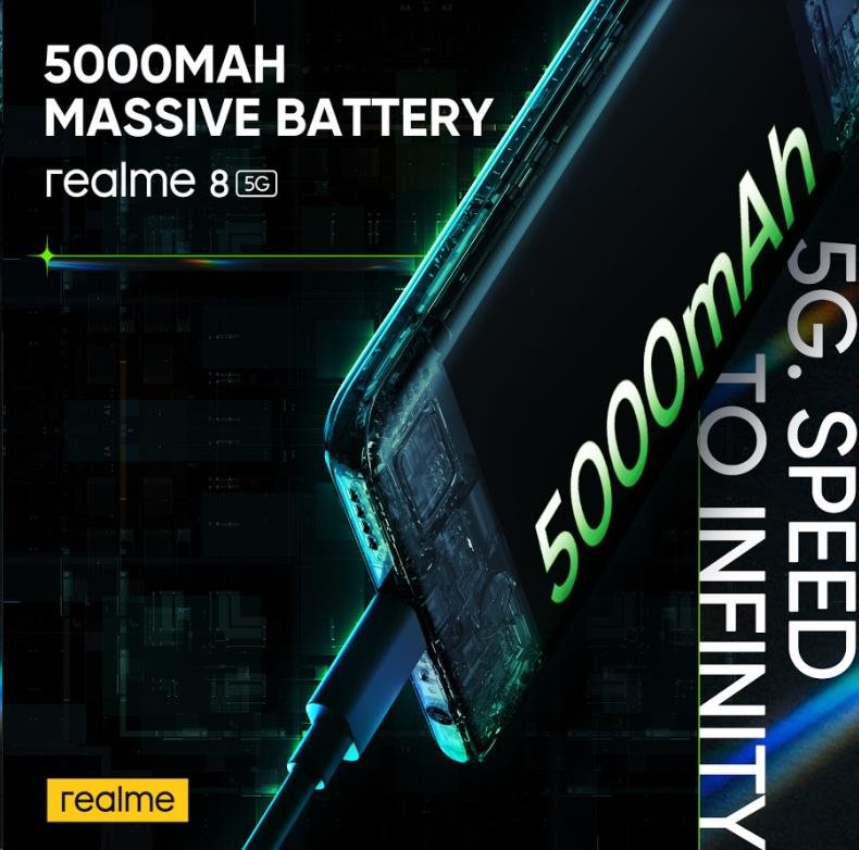 Mobilní telefon REALME 8 5G 4GB64GB modrý blue