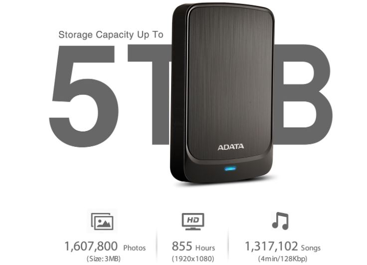 Přenosný pevný disk ADATA HV320 1TB bílý white