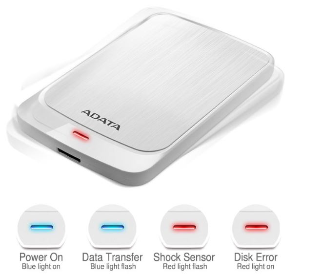 Přenosný pevný disk ADATA HV320 1TB bílý white