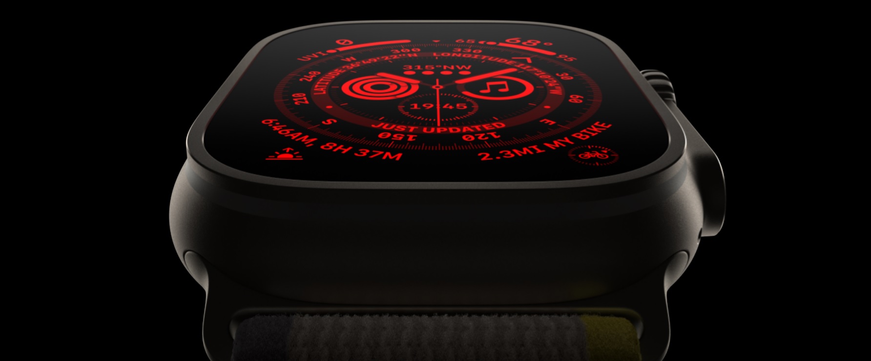 Chytré hodinky APPLE Watch Ultra GPS + Cellular 49mm Titanium Case with Starlight Alpine Loop  Lar