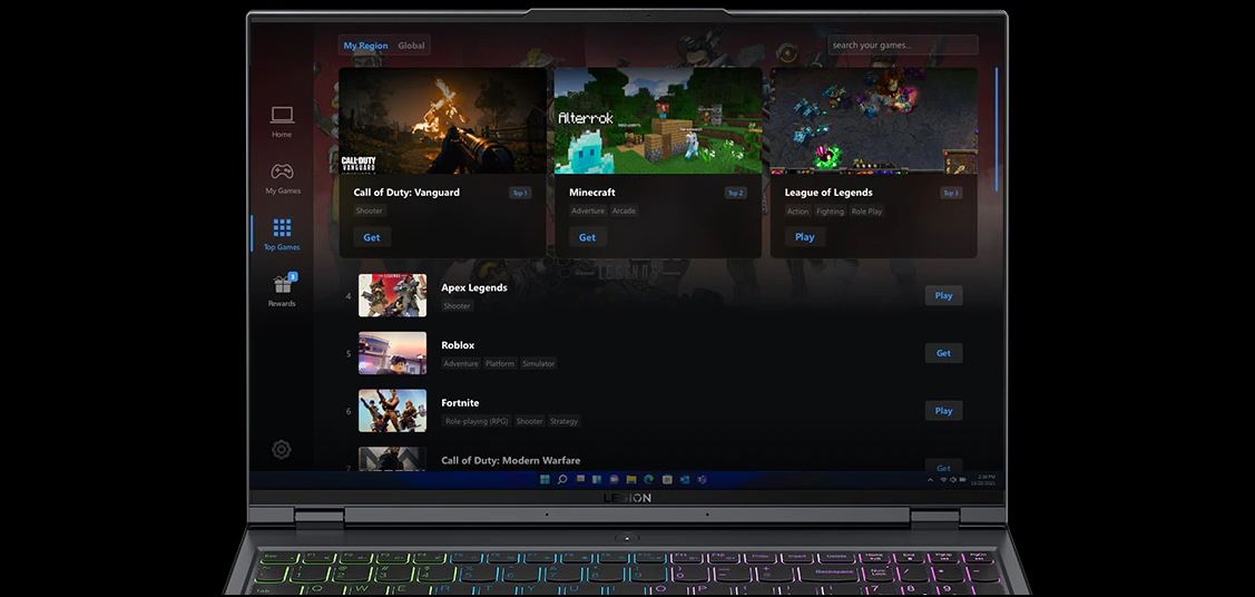 Notebook LENOVO Legion 5 Pro 16IAH7H šedý gray