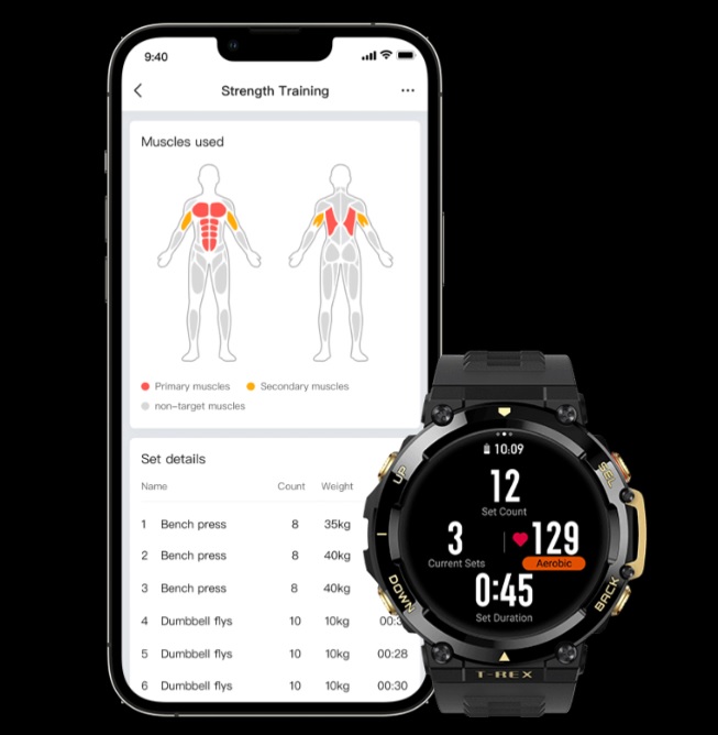 Chytré hodinky AMAZFIT TRex 2 Astro Black  Gold