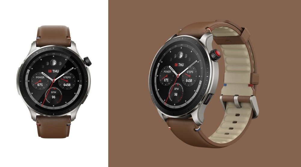 Chytré hodinky AMAZFIT GTR 4Vintage Brown LeatherElegant BandBrown