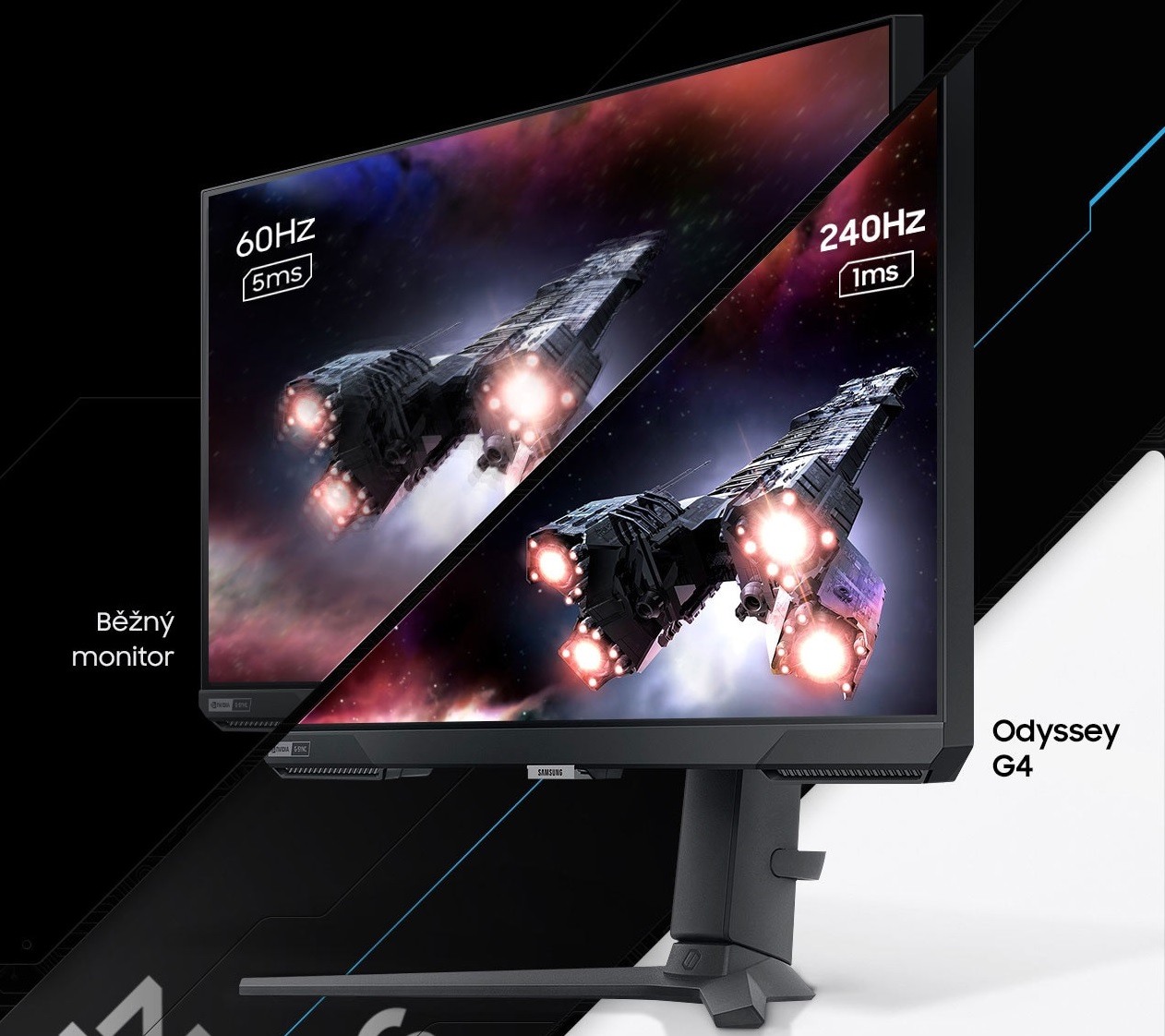 27 LED monitor SAMSUNG Odyssey G40B černý black