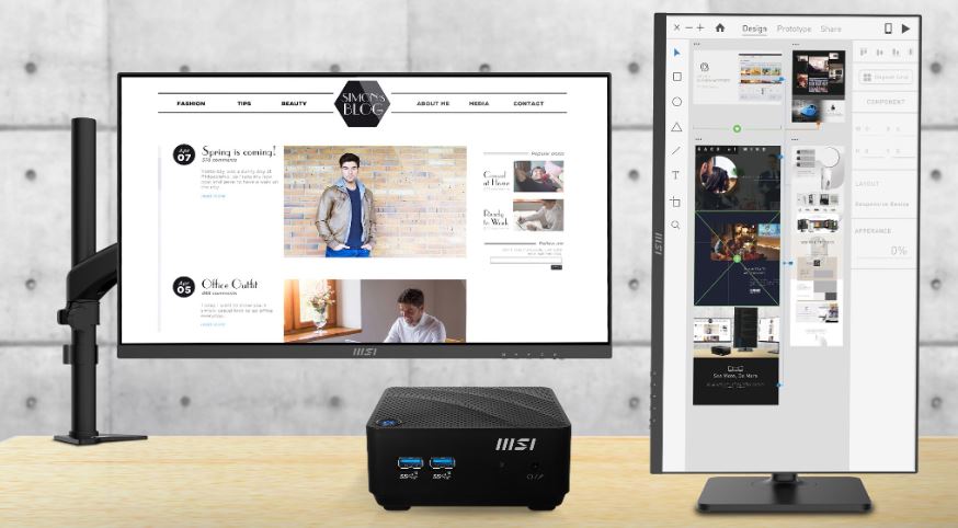 Mini počítač MSI Cubi N JSL Mini JSL042EU černý black