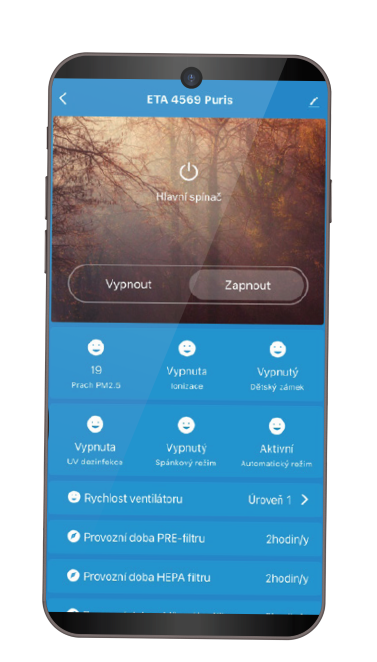 Čistička vzduchu ETA Puris Smart 4569 bílý white