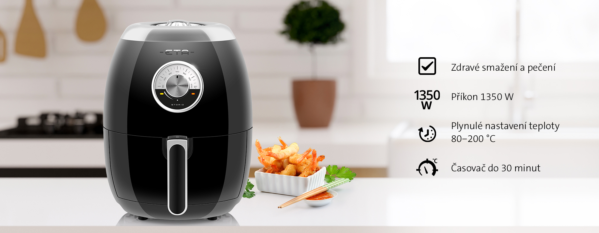 Fritéza ETA Storio 6172 černý black