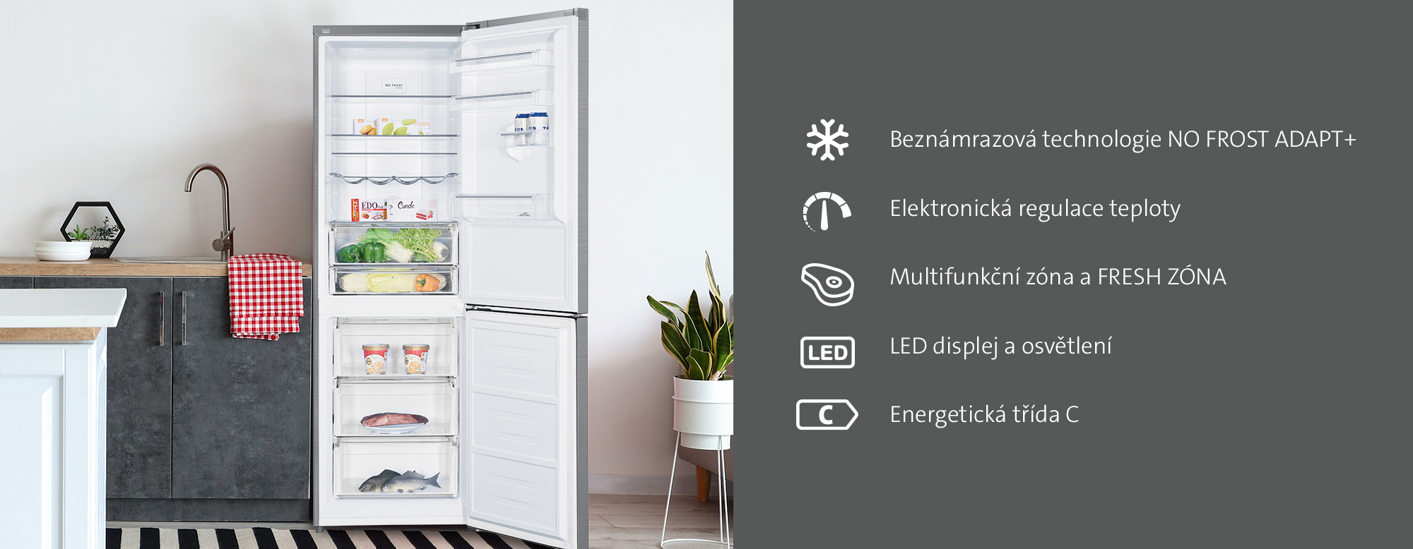 Chladnička kombinovaná ETA 3356 inox