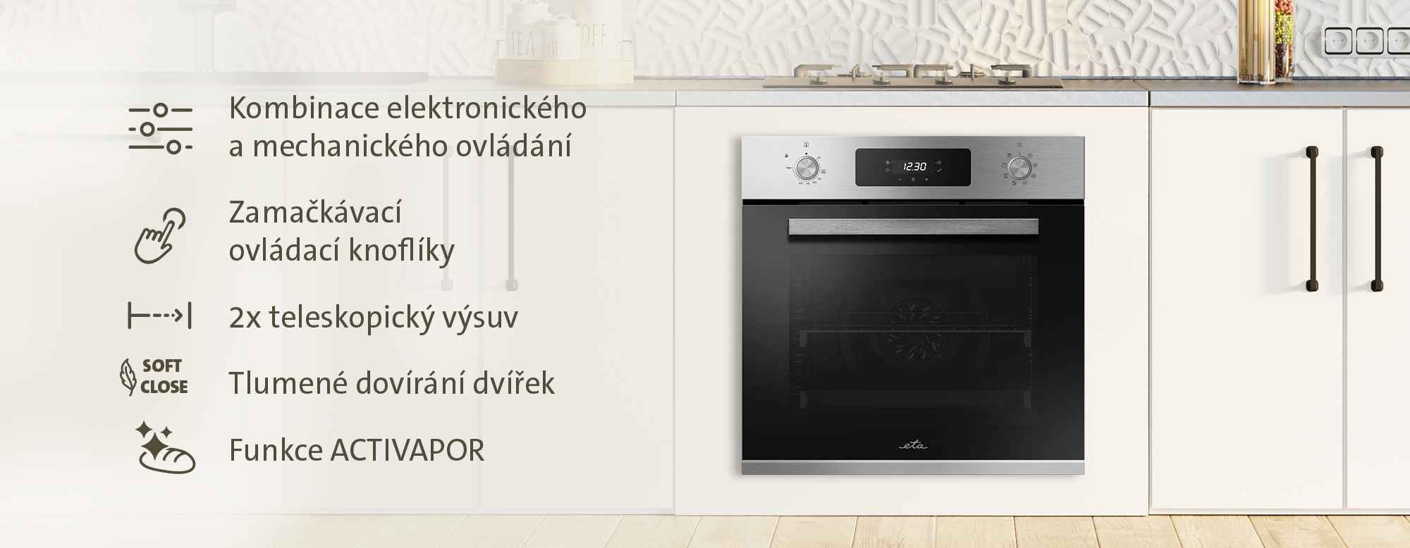 Vestavná trouba ETA 1787 nerezová