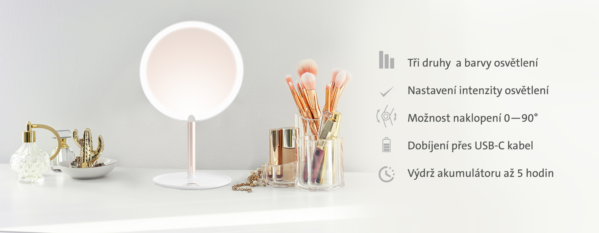 Kosmetické zrcátko ETA Fenité 1353 90000