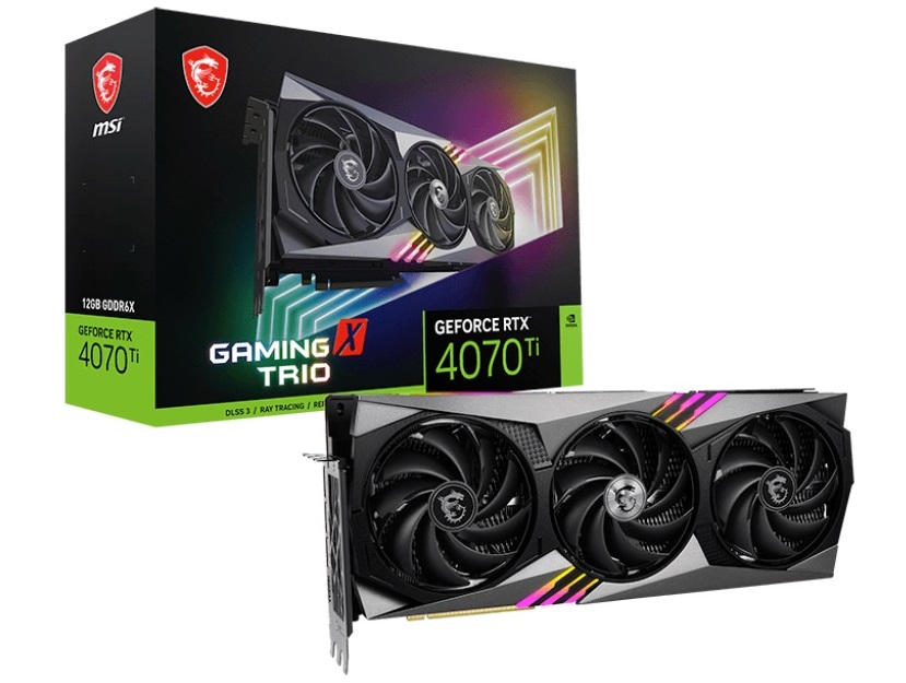 Grafická karta MSI GeForce RTX 4070 Ti GAMING X TRIO