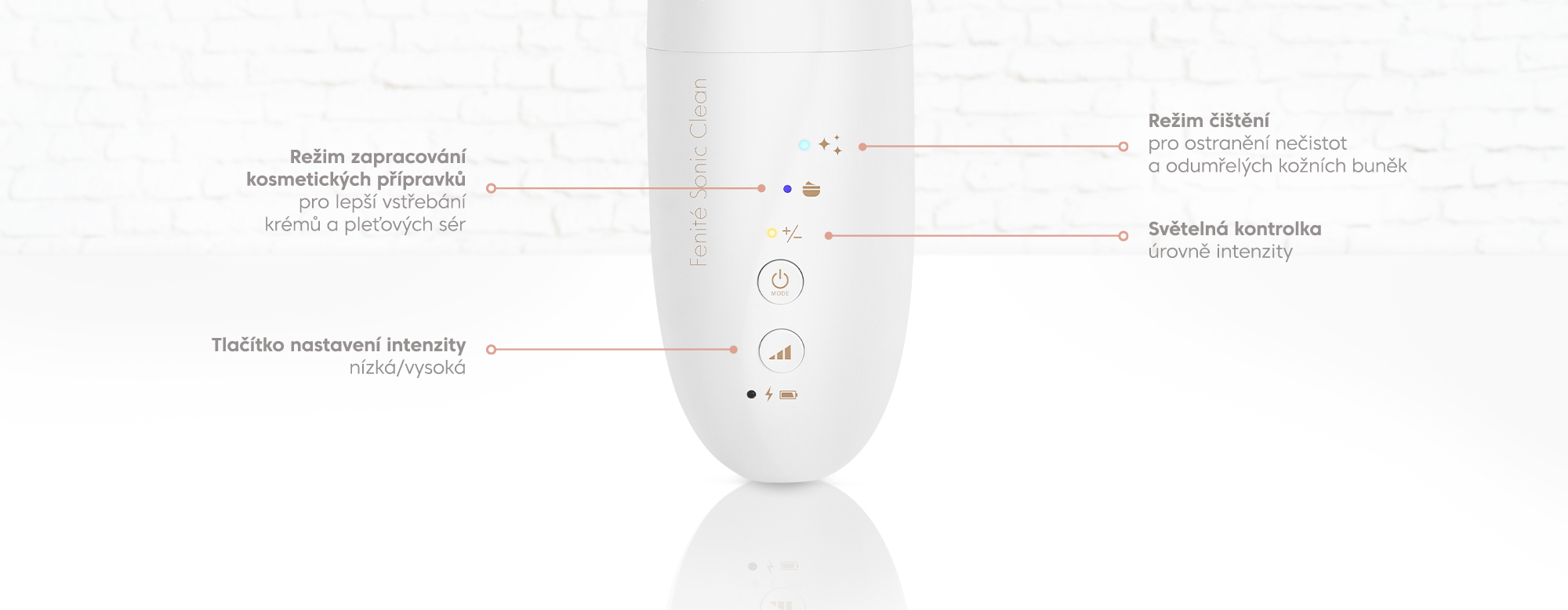 Čistič pórů ETA Fenité Sonic Clean 0353 90000 bílý white