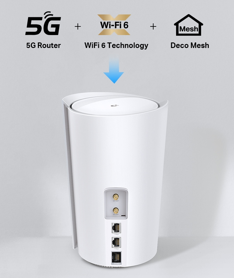 5G WiFi mesh system TPLINK Deco X505G 1pack bílý white