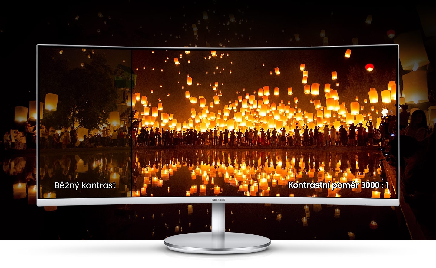 Prohnutý LED monitor SAMSUNG C34J791 šedý gray