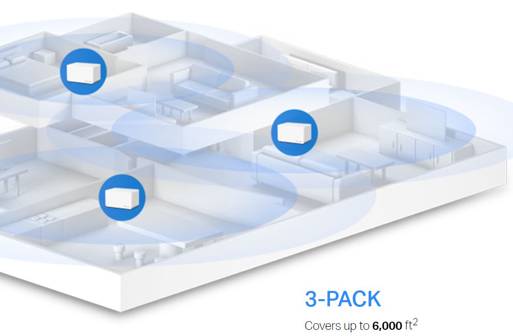 Domácí mesh systém MERCUSYS Halo H70X3pack bílá white