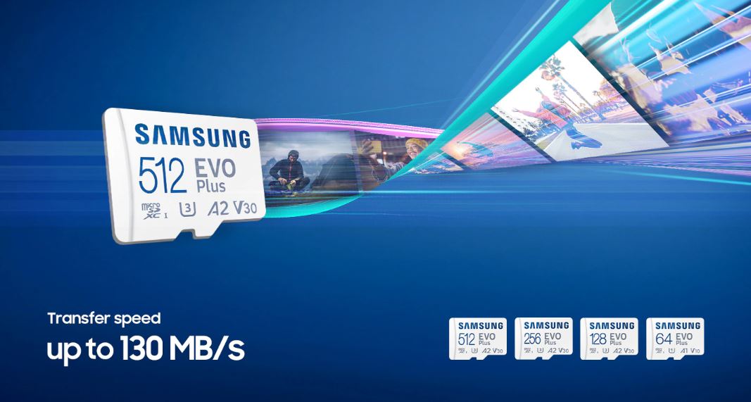 Paměťová karta SAMSUNG microSDXC 256GB EVO Plus + SD adaptér