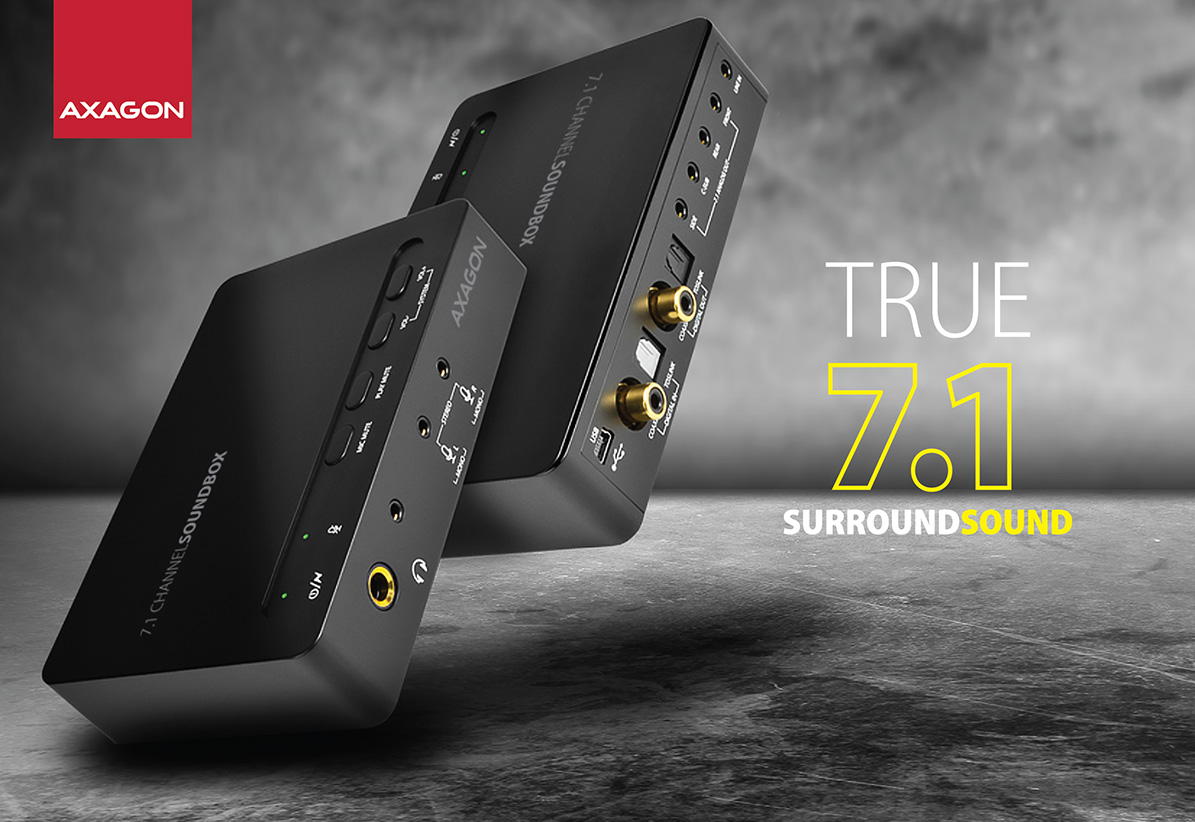 USB zvuková karta AXAGON ADA71 USB20  71 audio