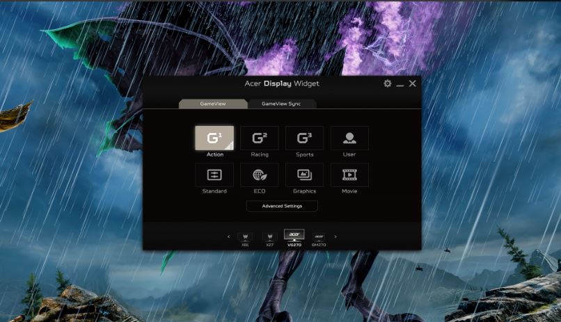 238 LED herní monitor ACER Nitro VG240YEbmiix