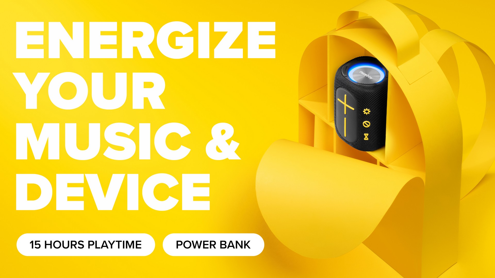 Přenosný bezdrátový reproduktor NICEBOY RAZE Supersonic černý black