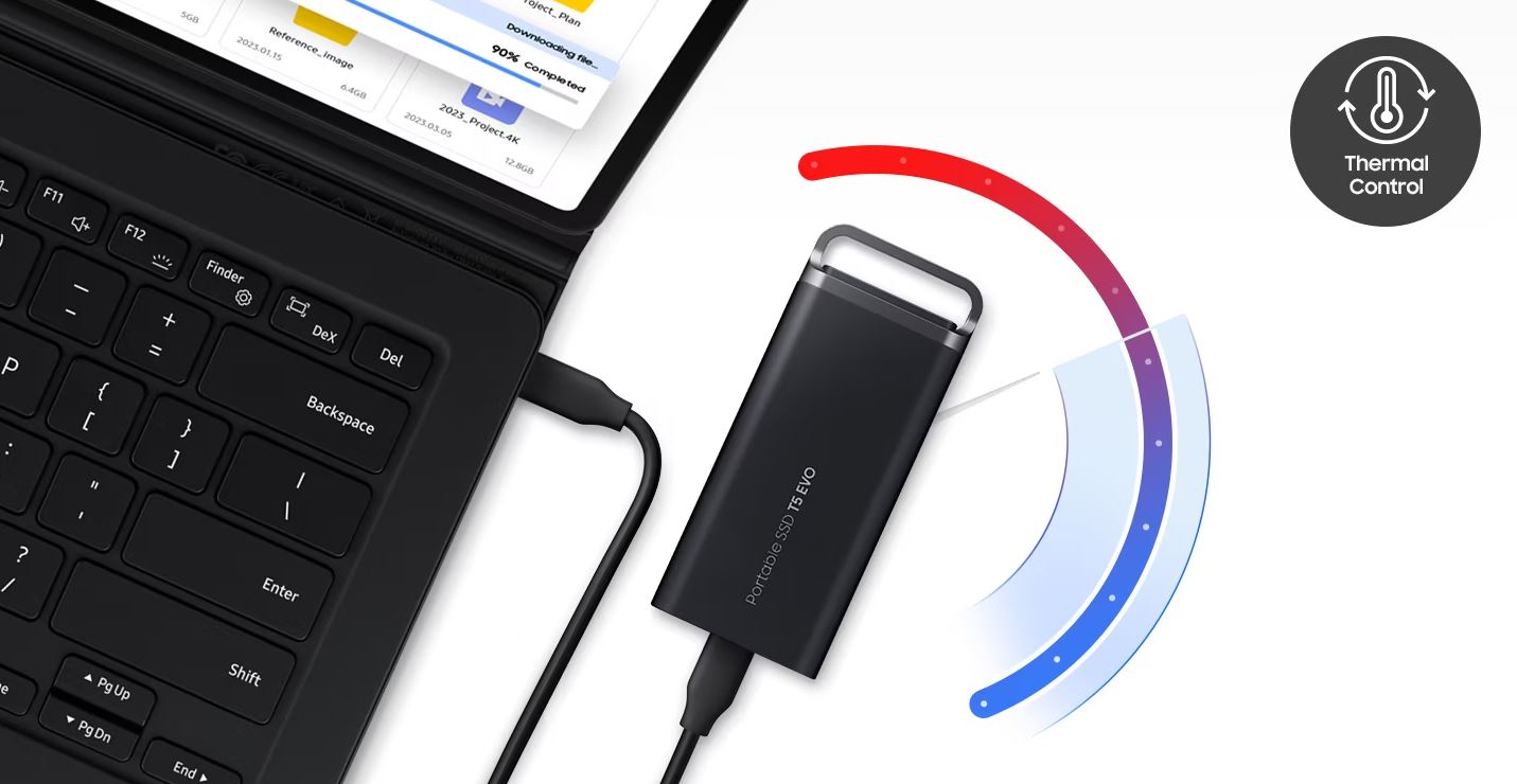 Externí SSD disk SAMSUNG T5 EVO 4TB černý