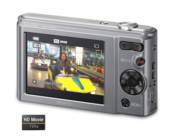 Digitální fotoaparát SONY  CyberShot DSCW810 stříbrná silver