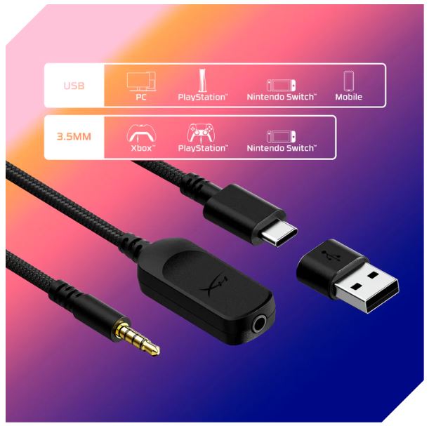 Herní sluchátka kabelová HyperX Cloud III ANC JackUSb Black