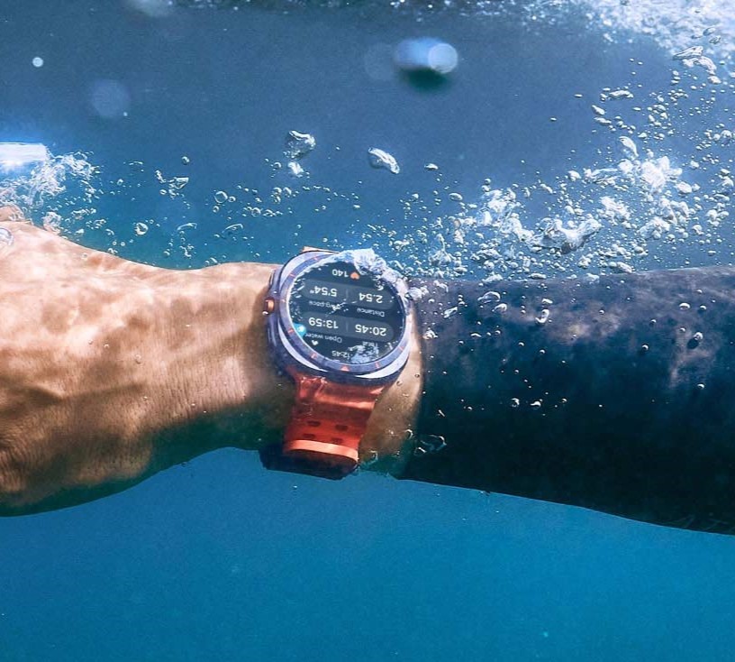 Chytré hodinky SAMSUNG Galaxy Watch Ultra 47mm Titanium GraySport BandOrange