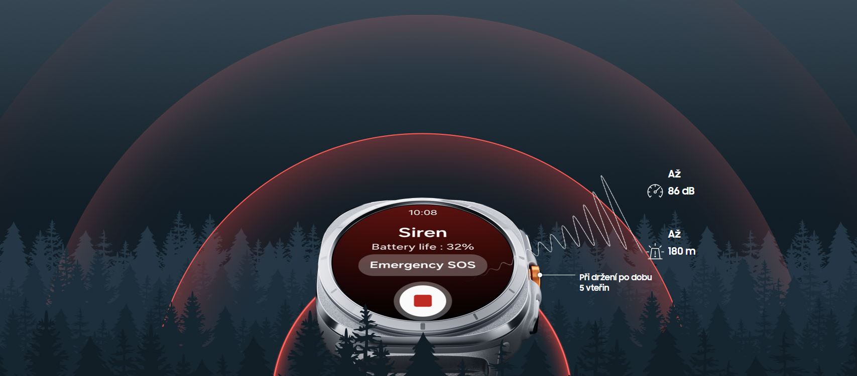 Chytré hodinky SAMSUNG Galaxy Watch Ultra 47mm Titanium WhiteSport BandWhite