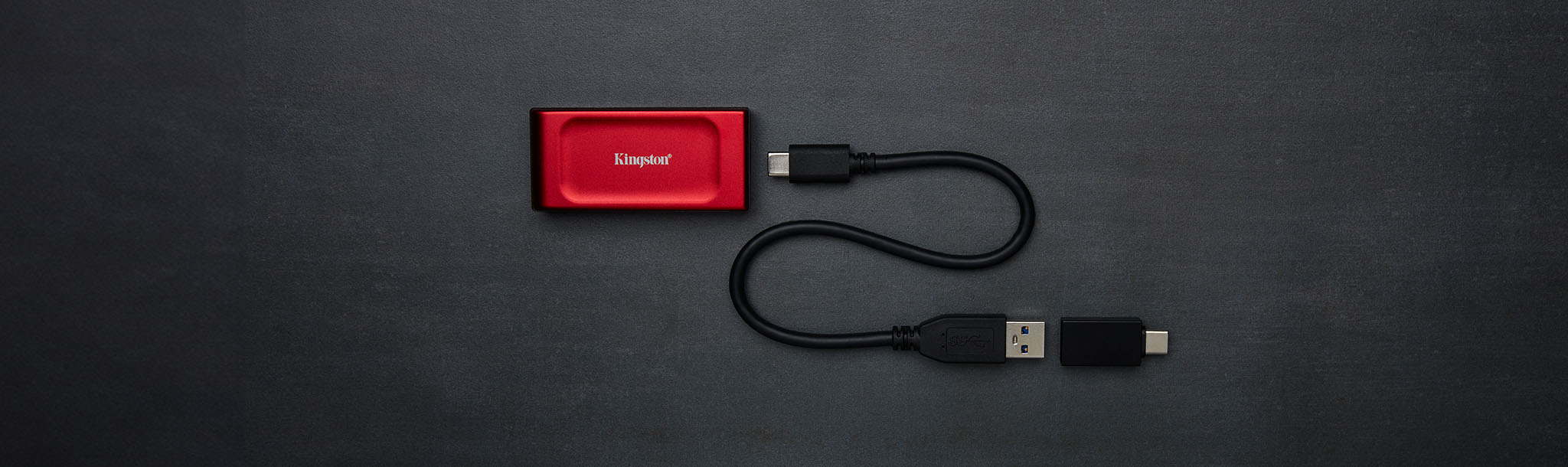 Externí SSD disk KINGSTON XS1000 2TB červená red