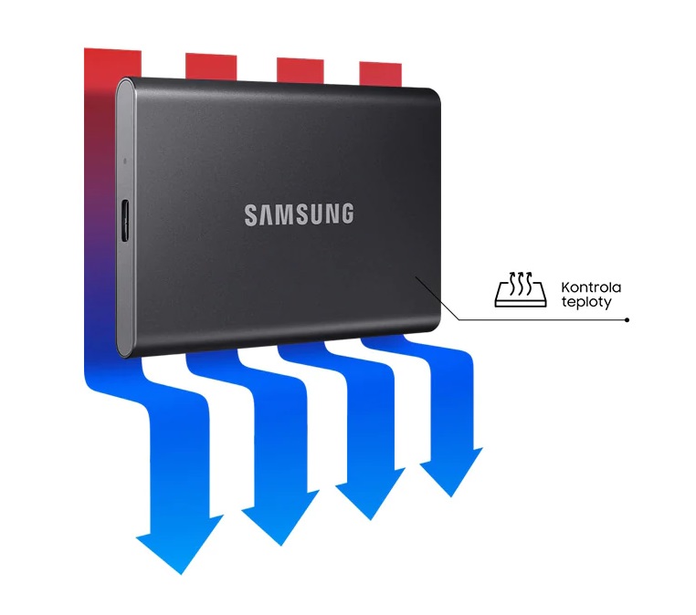Externí SSD disk SAMSUNG T7 1TB modrý