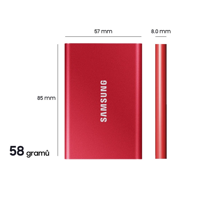 Externí SSD disk SAMSUNG T7 1TB modrý