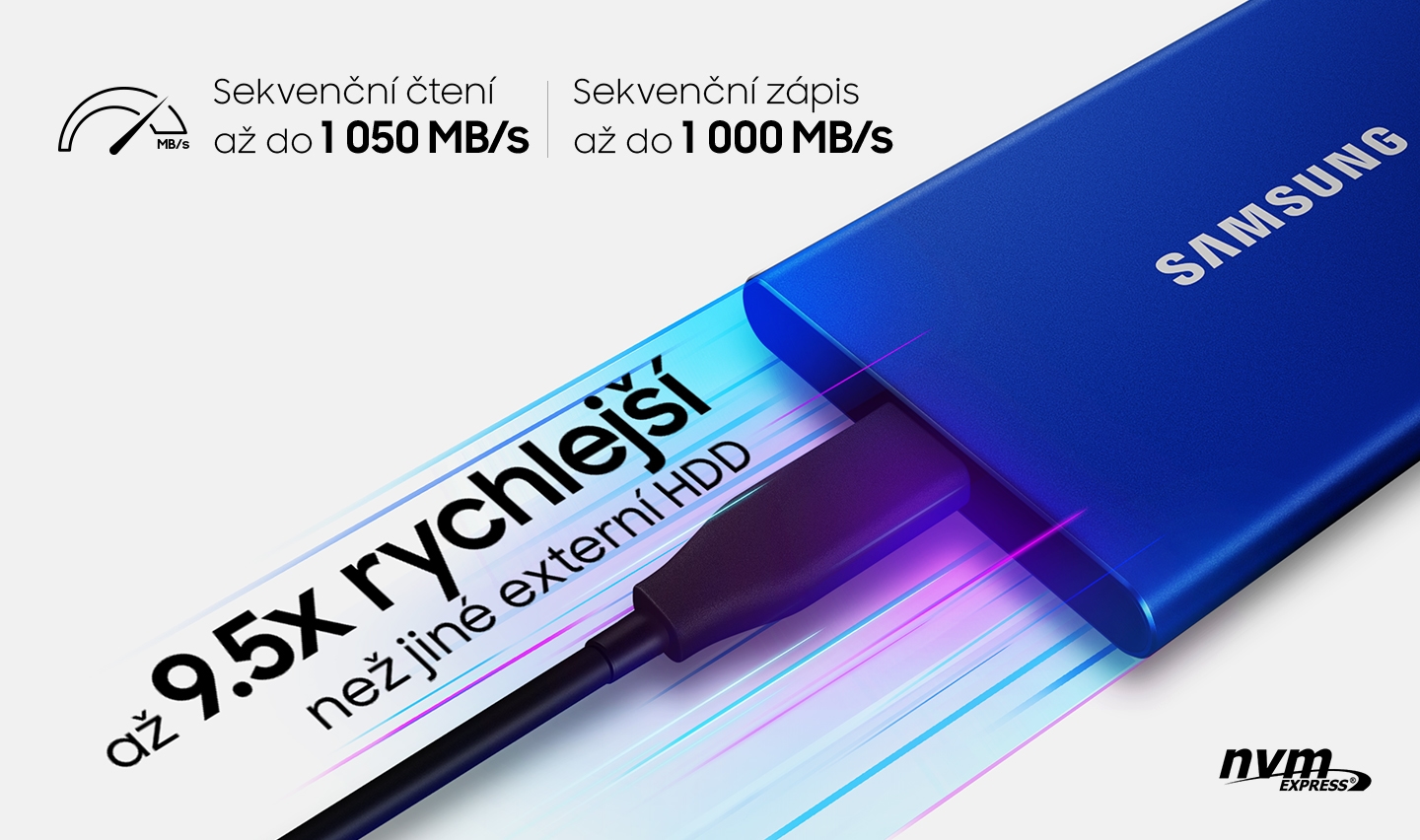 Externí SSD disk SAMSUNG T7 2TB šedý