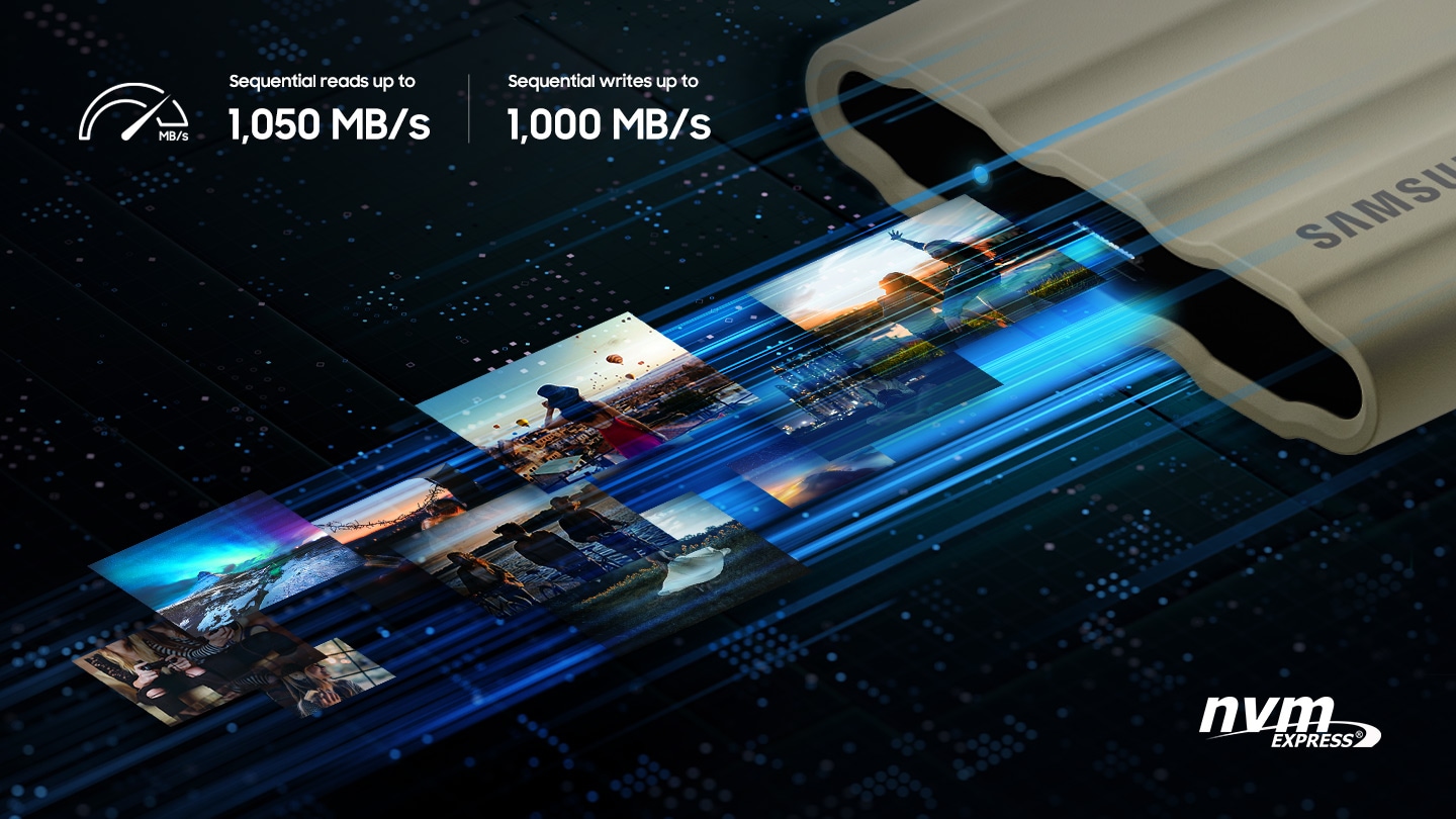 Externí SSD disk SAMSUNG T7 Shield 1TB černý
