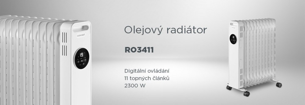 Olejový radiátor CONCEPT RO3411 bílá white
