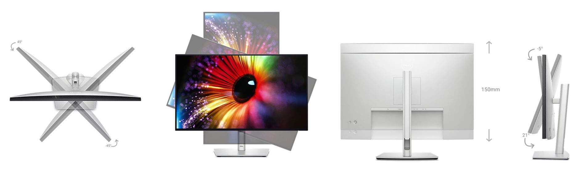 27 LED monitor DELL UltraSharp U2724D 27 stříbný silver