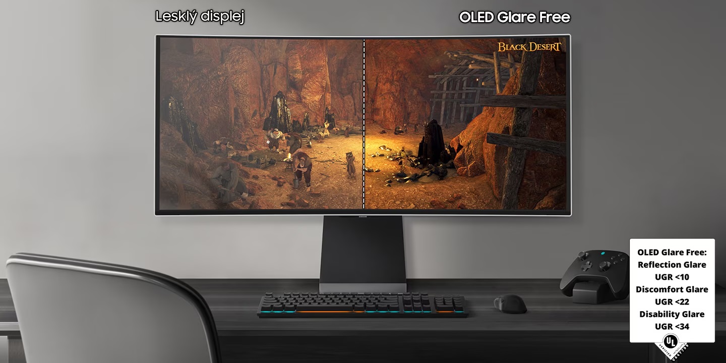 34 LED monitor SAMSUNG Odyssey OLED G8 G855D34 stříbný silver