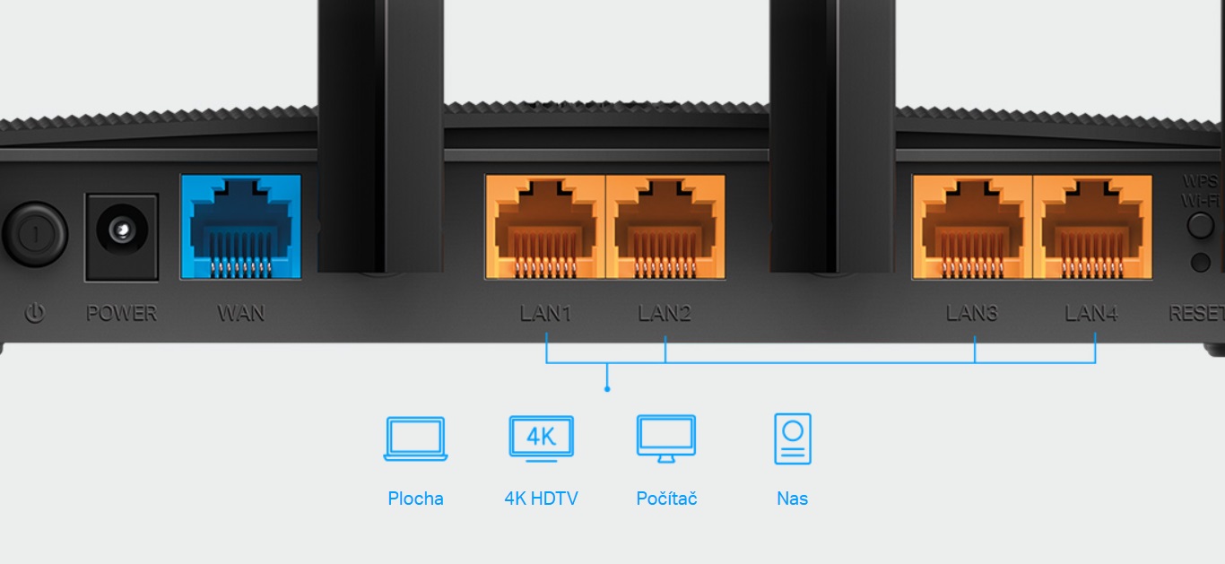 Wifi router TPLINK Archer A6 AC1200 WiFi DualBand