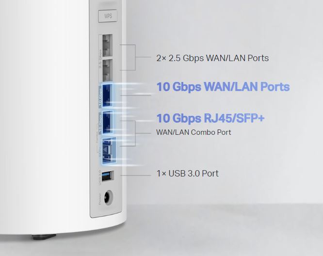 Mesh router TPLINK BE19000 Home Mesh WiFi 7 bílý white