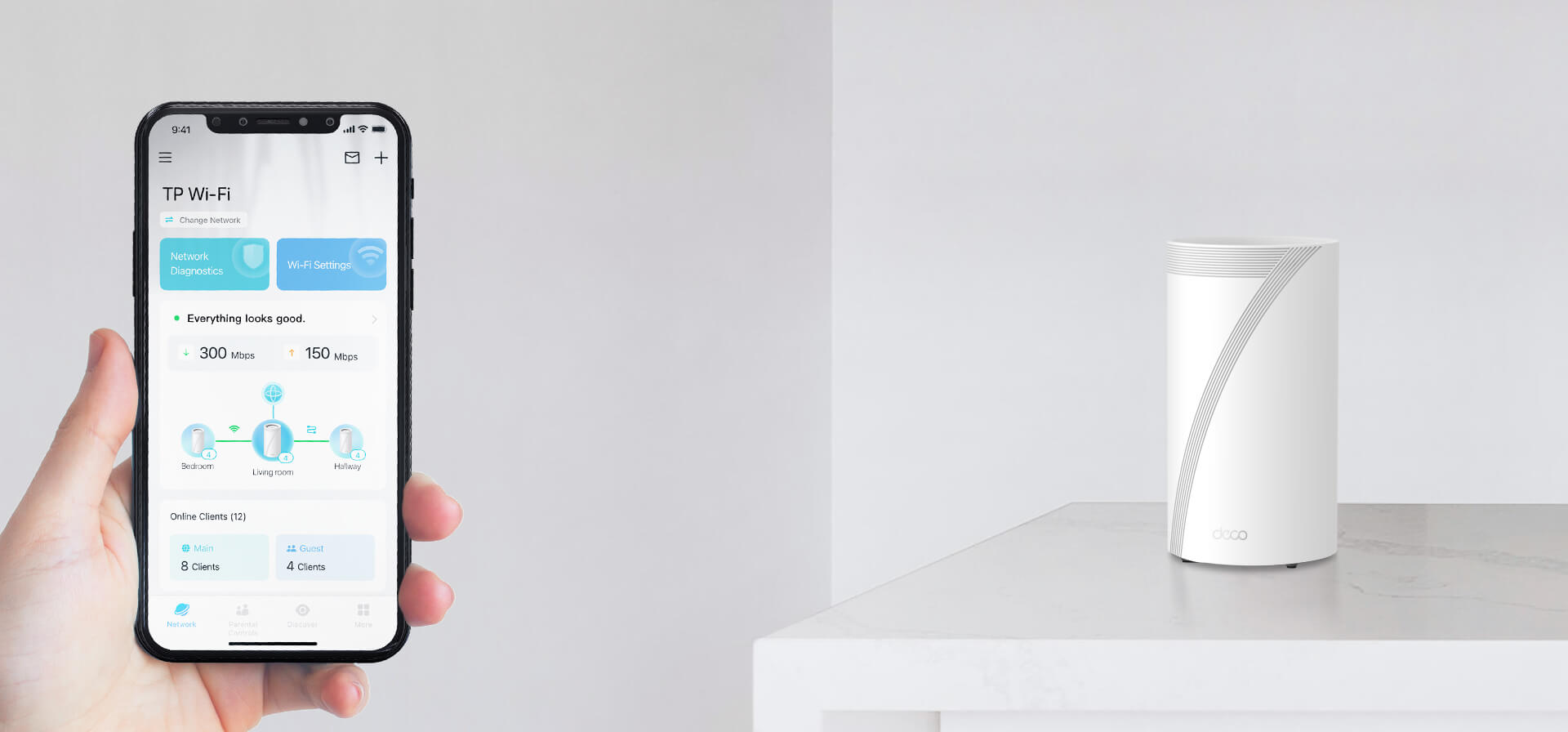 Mesh router TPLINK BE19000 Home Mesh WiFi 7 bílý white