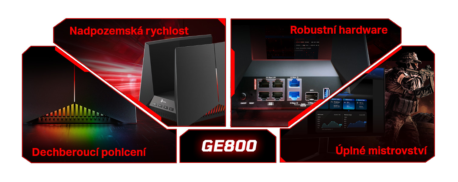 Herní router TPLINK Archer GE800 BE19000 WiFi7